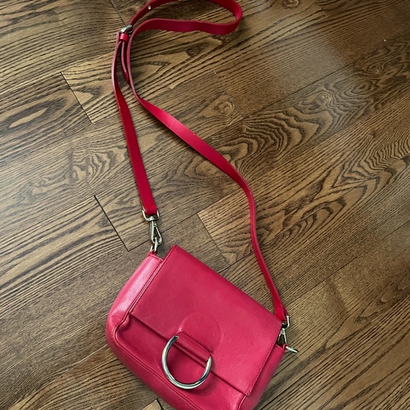Zara Handbags - ✨[3 for $30]✨ Zara red genuine leather crossbody